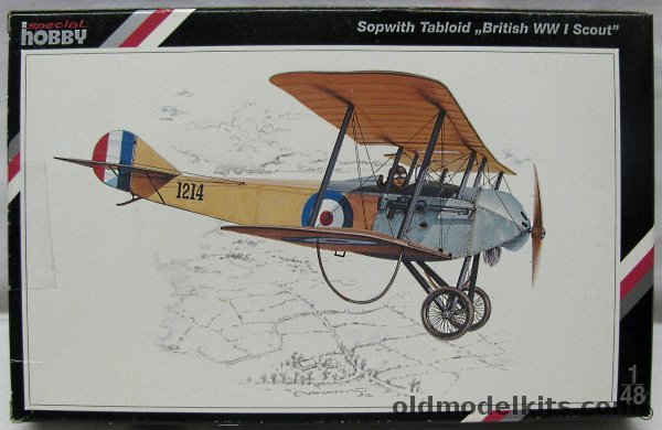 Special Hobby 1/48 Sopwith Tabloid British WWI Scout -  #1214  1st Sqn RNAS April 1915 or #394 August 1914, SH 48011 plastic model kit